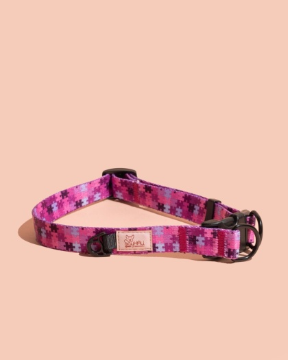 Obroża double lock HauPink