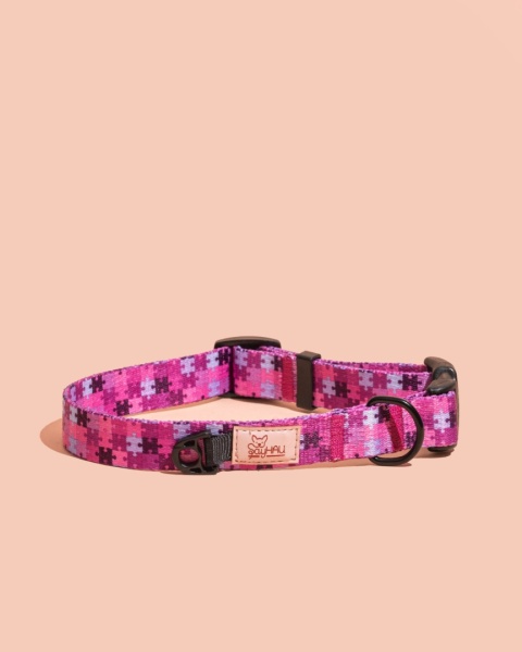 Obroża z klamrą HauPink